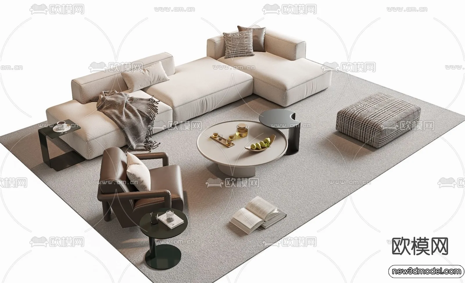 Sofa 3D Models - 3D Furniture for Living Room - 3D Interior - 289