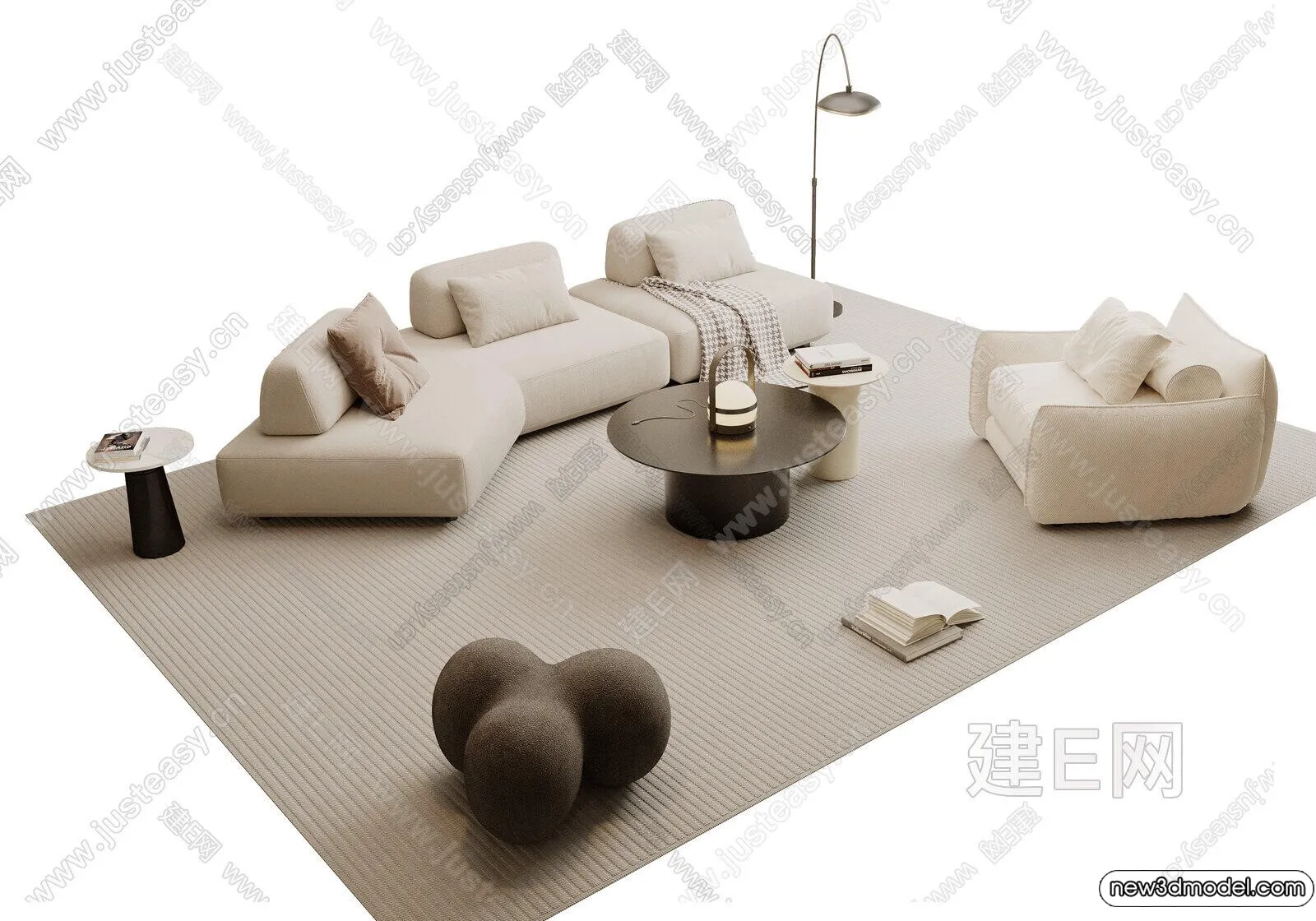 Sofa 3D Models - 3D Furniture for Living Room - 3D Interior - 299
