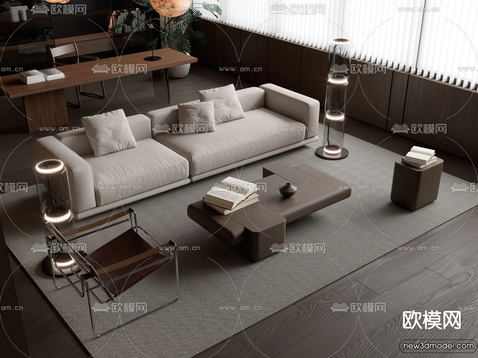 Sofa 3D Models - 3D Furniture for Living Room - 3D Interior - 315