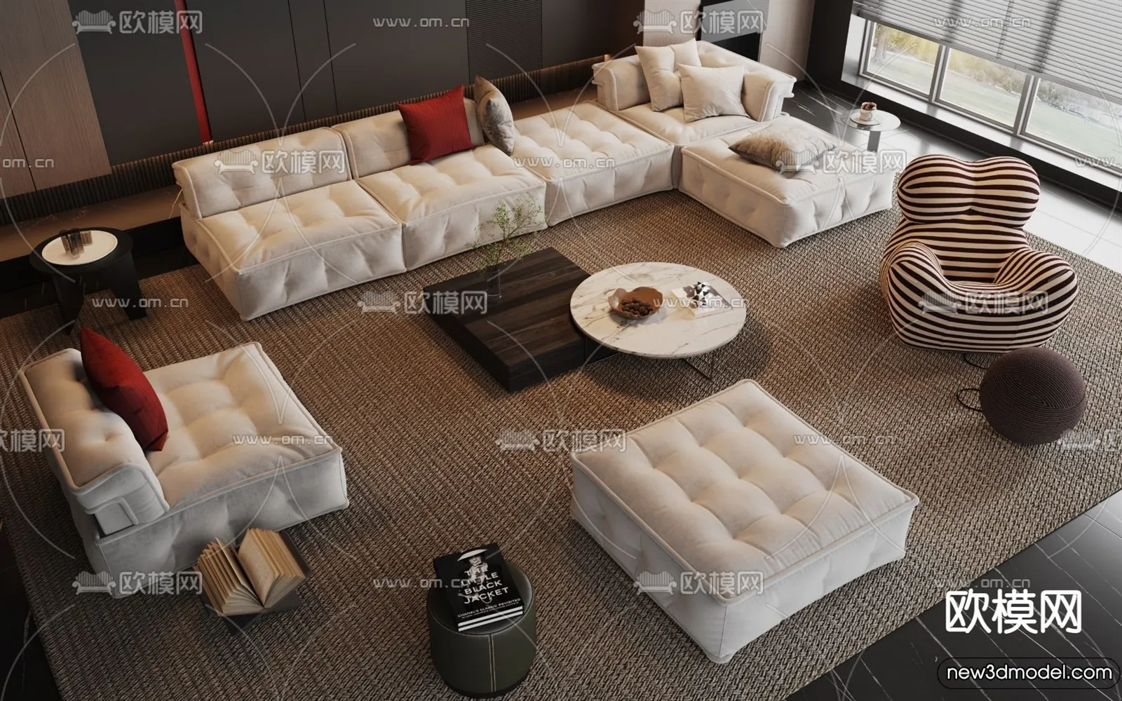 Sofa 3D Models - 3D Furniture for Living Room - 3D Interior - 325