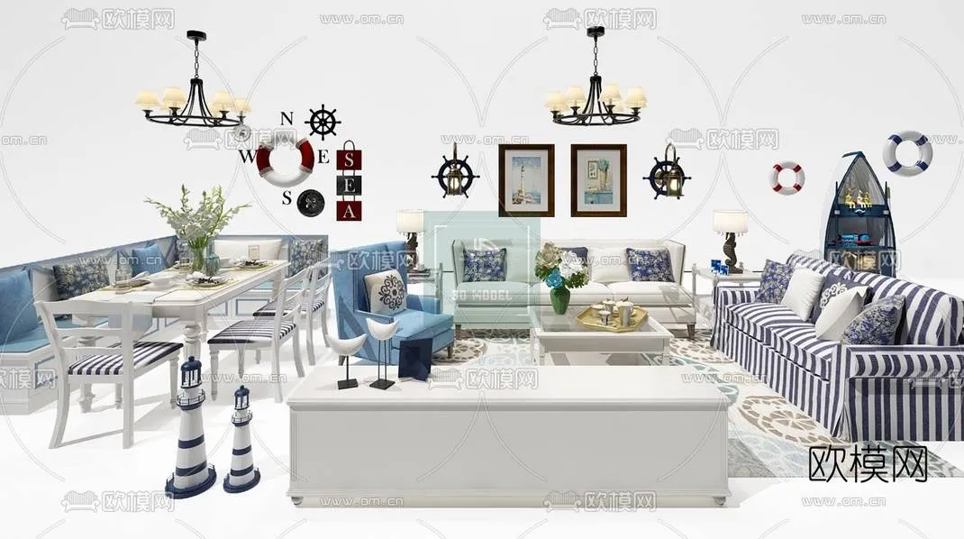 Sofa 3D Models - Modern Style - 015