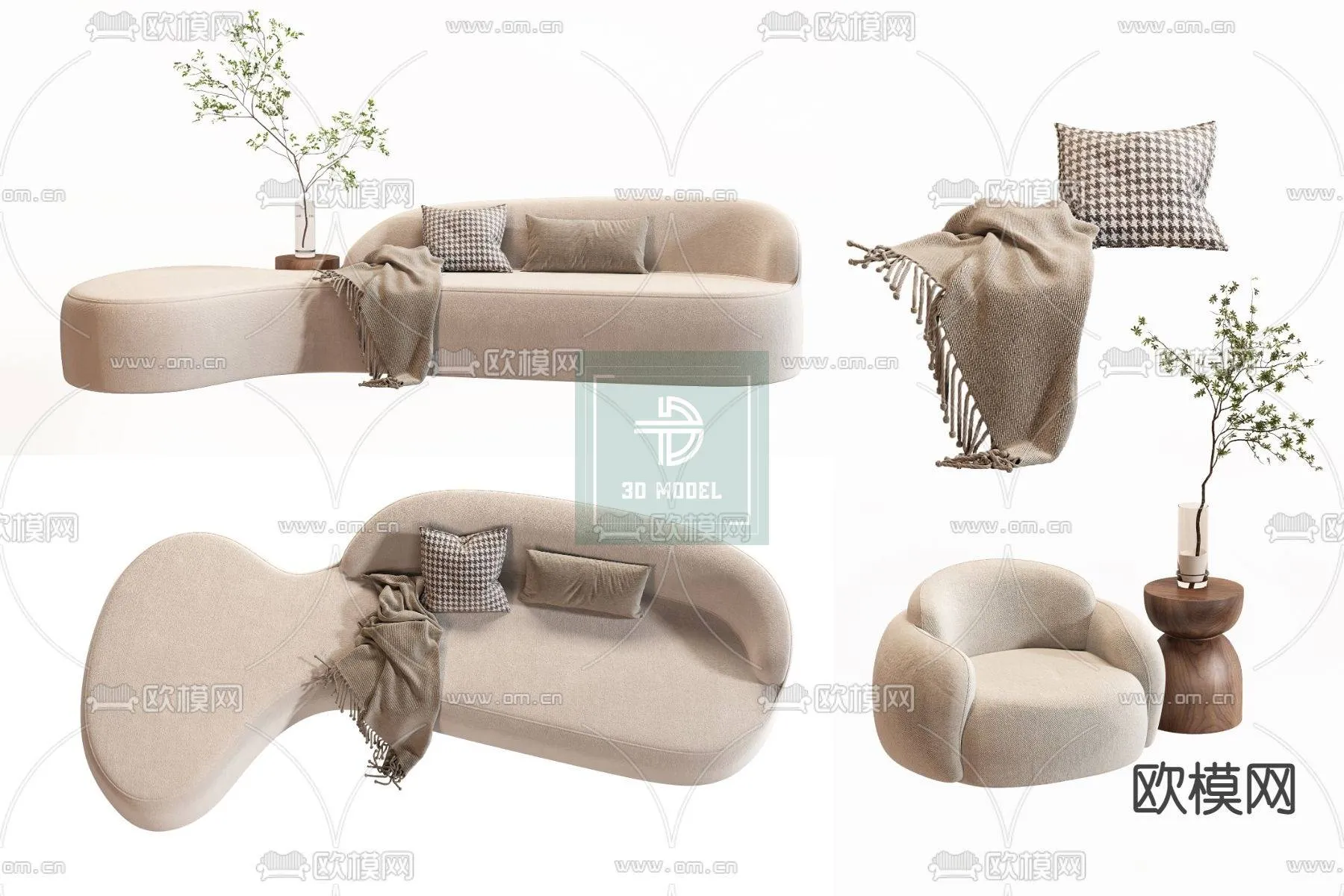 Sofa 3D Models - Modern Style - 043