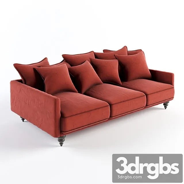 Sofa am pm canapé fixe lazare en velours 2 3D Model Free