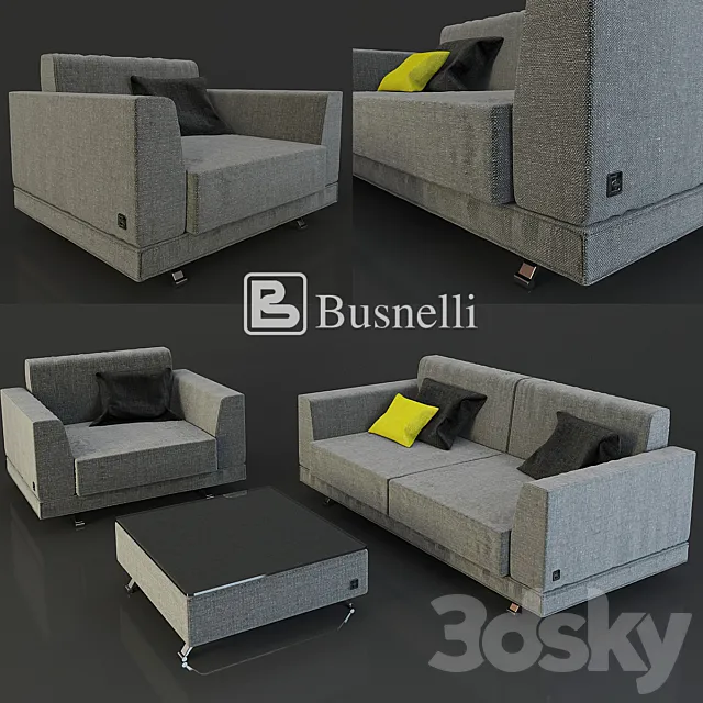 Sofa and armchair Busnelli 3DModel