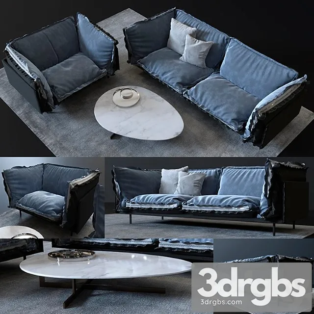 Sofa and chair auto-reverse coffee table douglas 2 3D Model Free