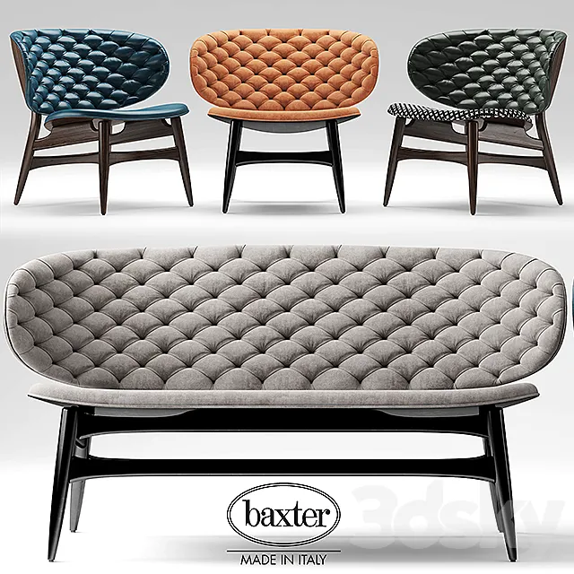 Sofa and chair baxter DALMA 3DModel