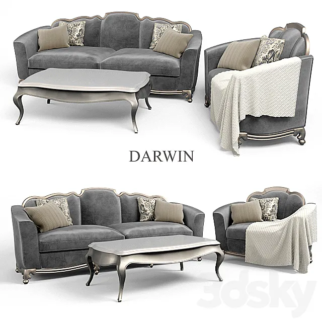 Sofa and Chair Darwin 3DModel