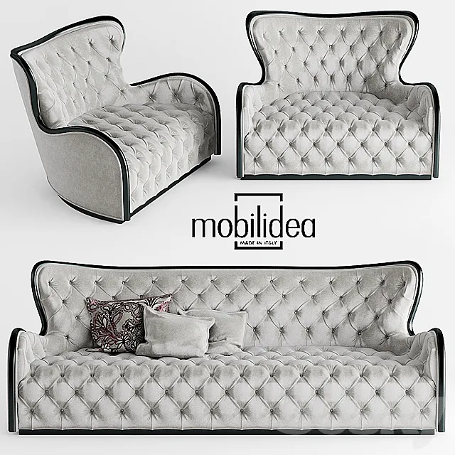 Sofa and chair mobilidea MARGOT DIVANO 3DModel