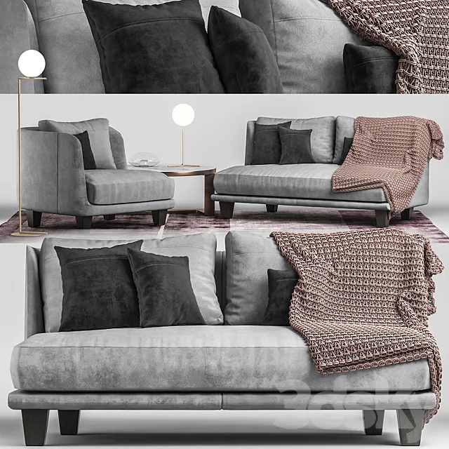 sofa and chair Moroso Gimme More by Diesel 3D Model