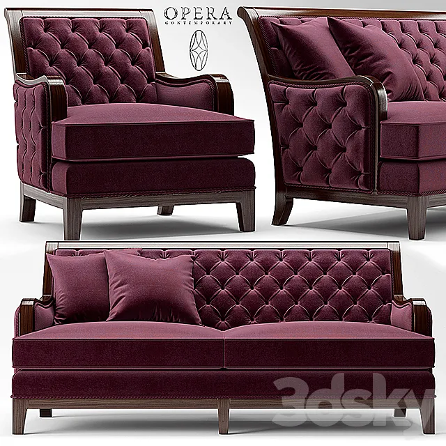 Sofa and chair Opera SEBASTIAN CLASSIC 3DModel