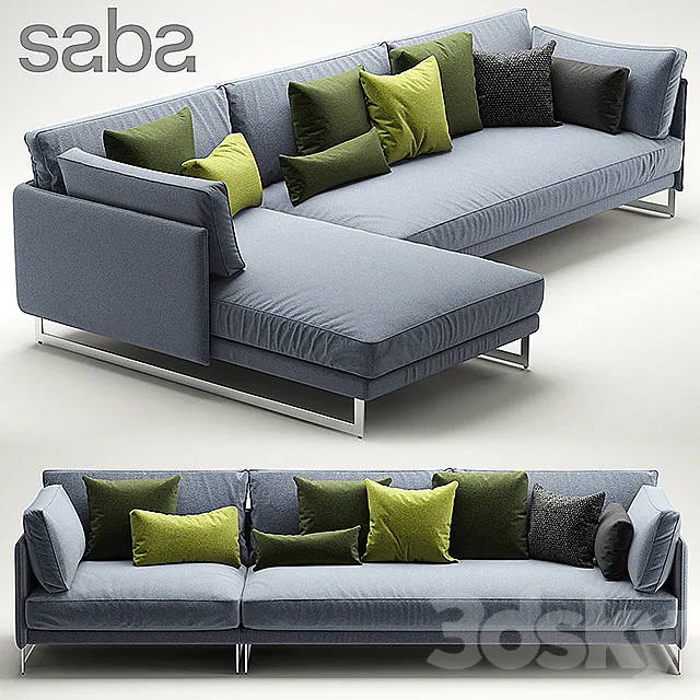 Sofa and chair Saba Italia LIVINGSTON Sofa 3DModel
