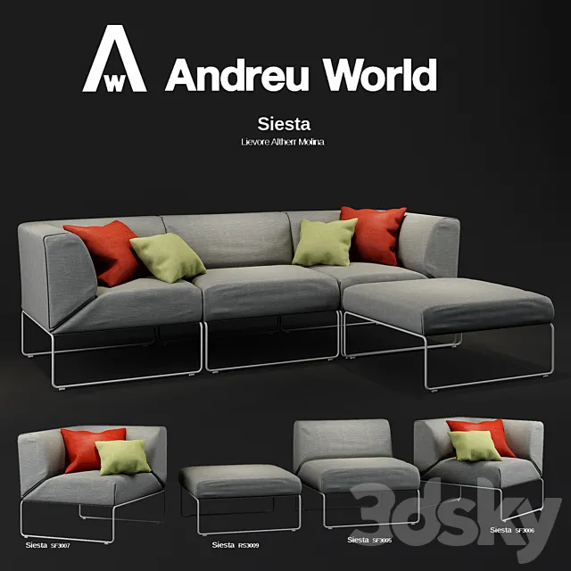 SOFA ANDREU WORLD SIESTA COLECTION 3DModel