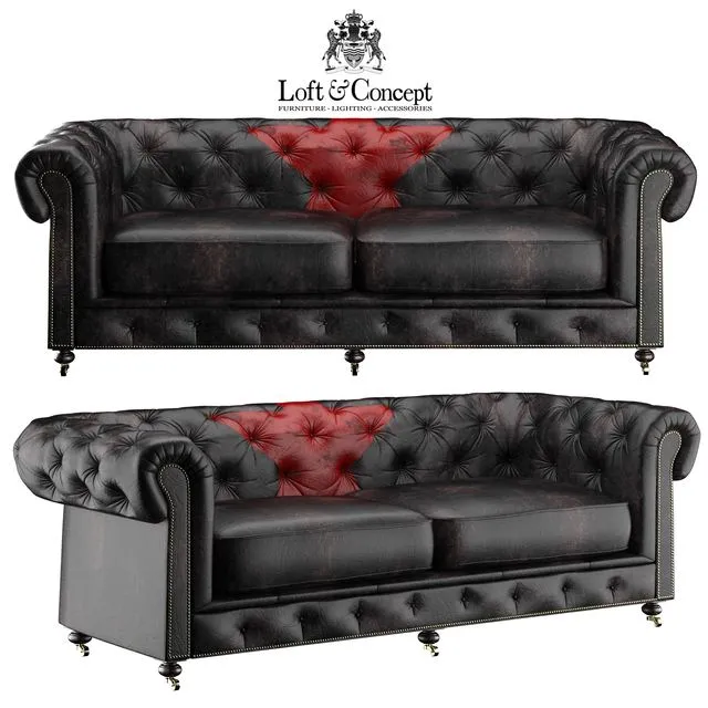 Sofa Andrew Martin Rebel Mao Red Star 3D Model