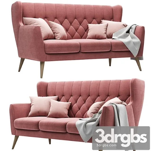 Sofa aria (3-seater) 2 3D Model Free
