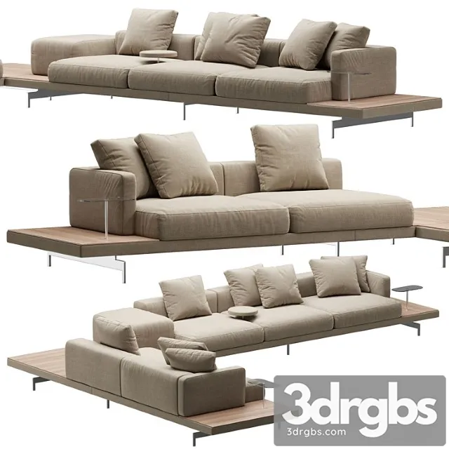 Sofa B & B italia Dock model 1 3D Model Free