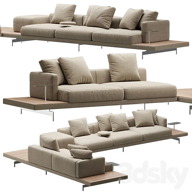 Sofa B & B italia Dock model 1 3DModel
