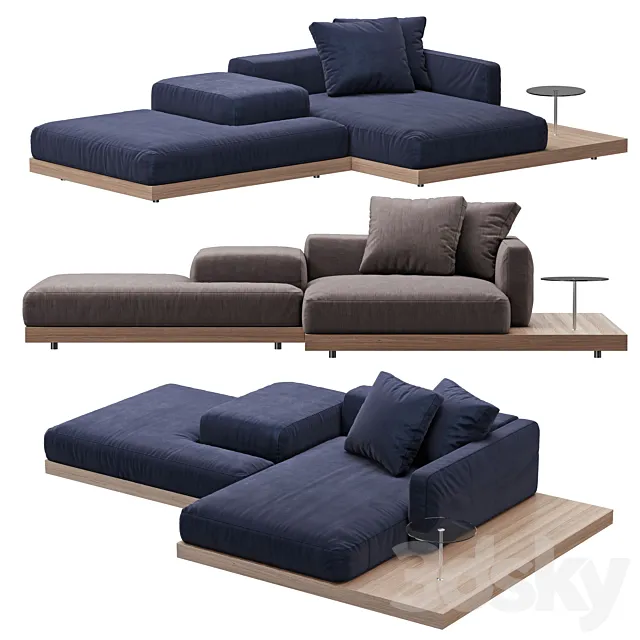 Sofa B & B italia Dock model 2 3D Model