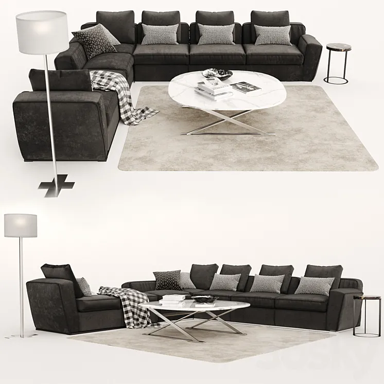 Sofa B & B Italia Solatium 3D Model Free