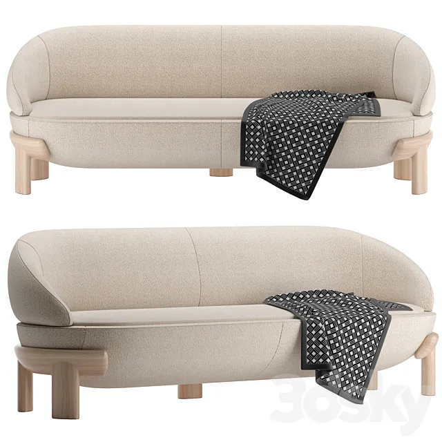 sofa Bagatelle Biais BY MAXIME BOUTILLIER 3DModel