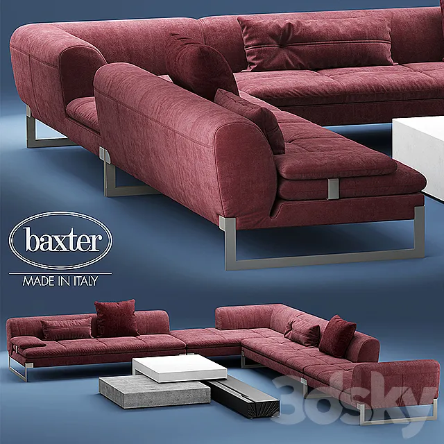 Sofa BAXTER VIKTOR Corner sectional leather sofa 3DModel