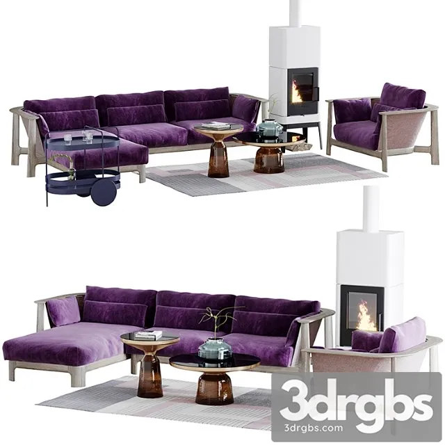 Sofa bay rosenthal interieur 2 3D Model Free