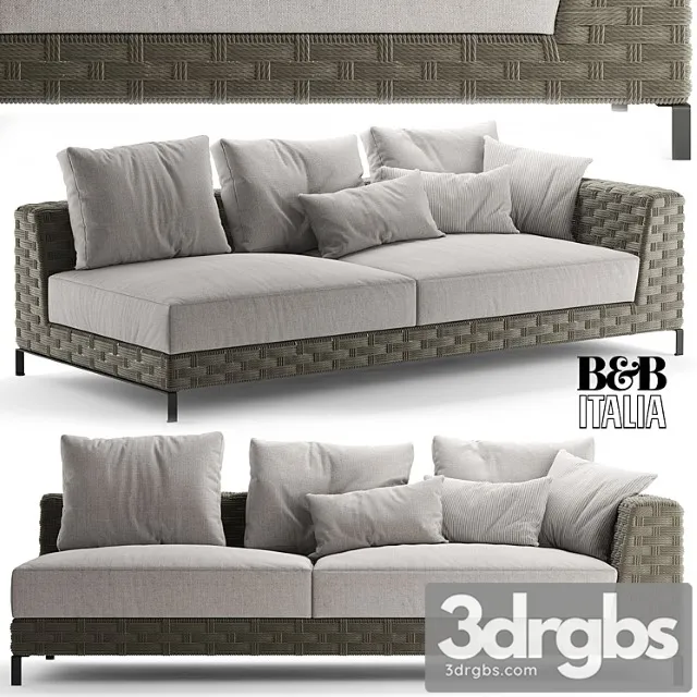 Sofa bebitalia Ray Outdoor Natural 2 3D Model Free