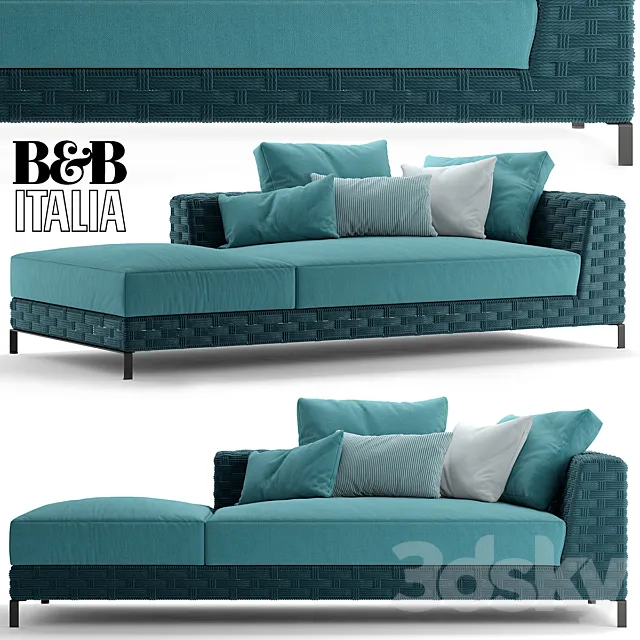 Sofa bebitalia Ray Outdoor Natural 3D Model