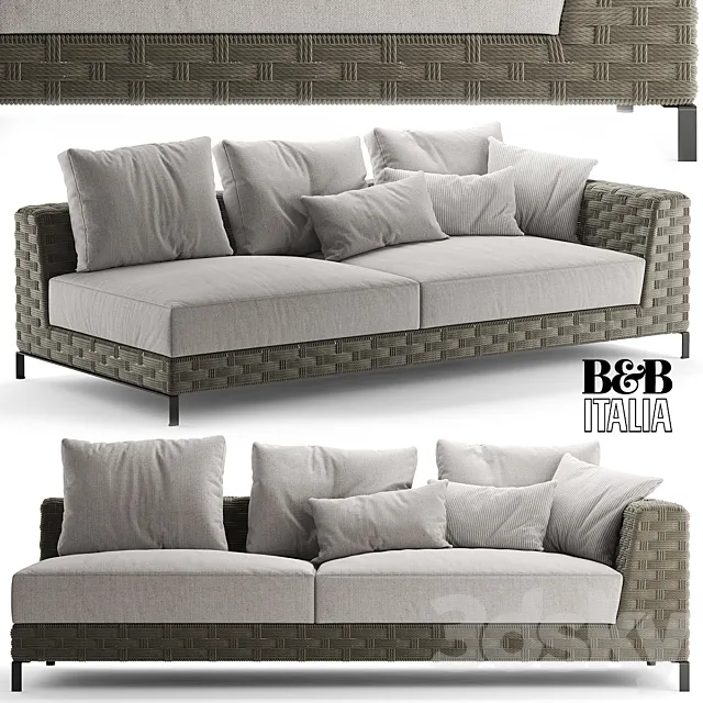 Sofa bebitalia Ray Outdoor Natural 3D Model