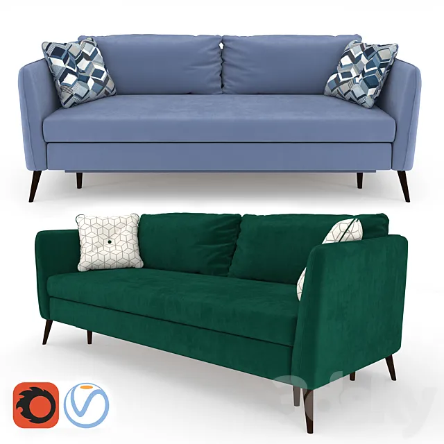 Sofa bed "Alicante". Hoff 3D Model