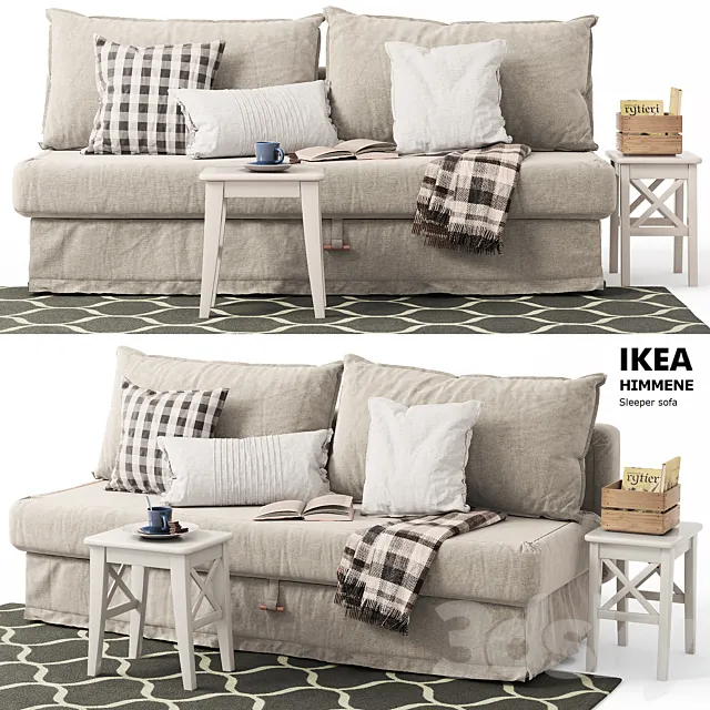 Sofa-bed HIMMANE Ikea _ Sleeper sofa HIMMENE Ikea 3DModel