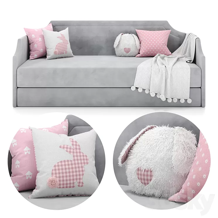 Sofa bed Hoff Fly for children 3D Model Free