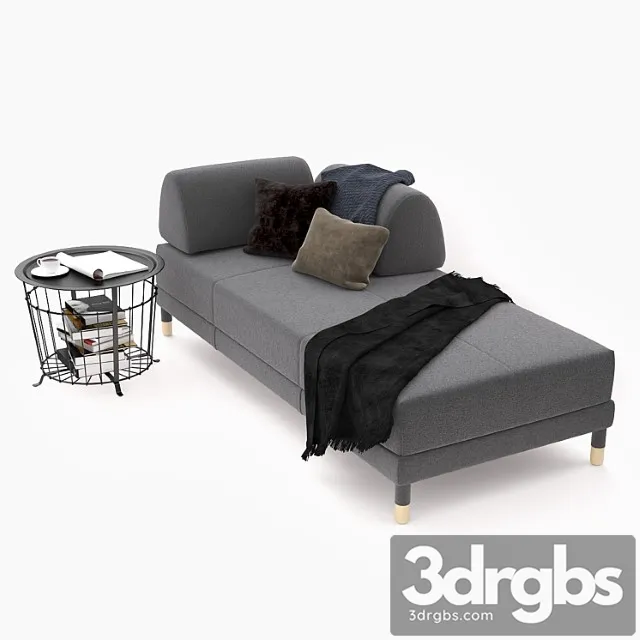 Sofa bed ikea flottebo. 2 3D Model Free