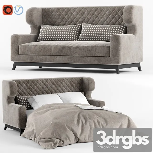 Sofa Bed Milano Morgan 3D Model Free