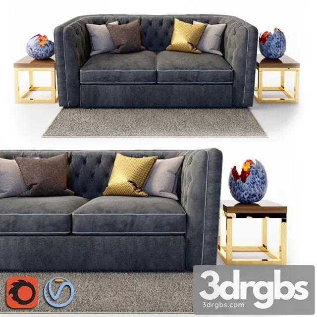 Sofa bed paolo 2 3D Model Free