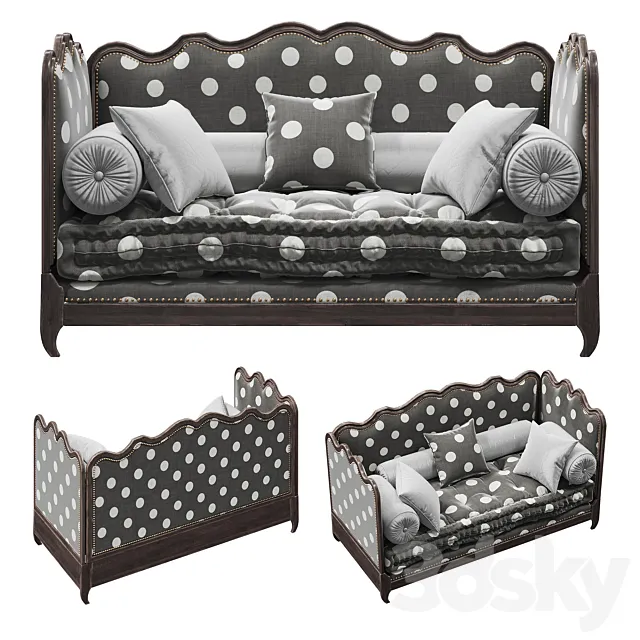 Sofa bed Sevigne day bed by Moissonnier 3DModel