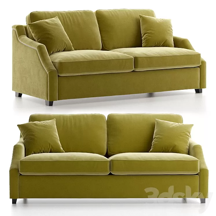 Sofa bed triple Windsor with molding 3D Model