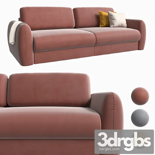 Sofa Biani Velvet Terra 3D Model Free