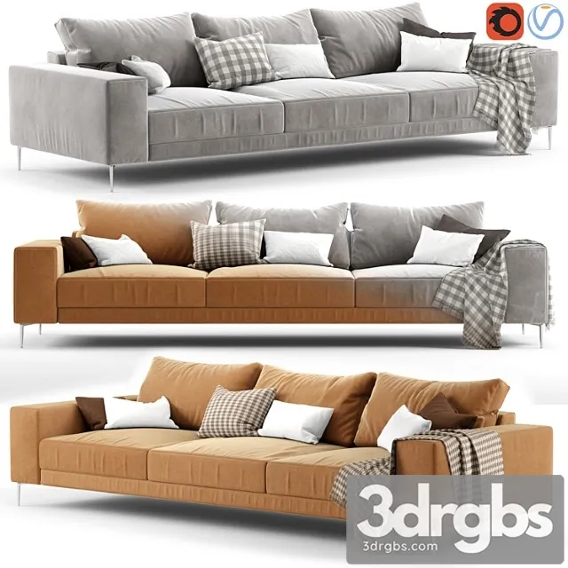 Sofa biba salotti nick 2 3D Model Free