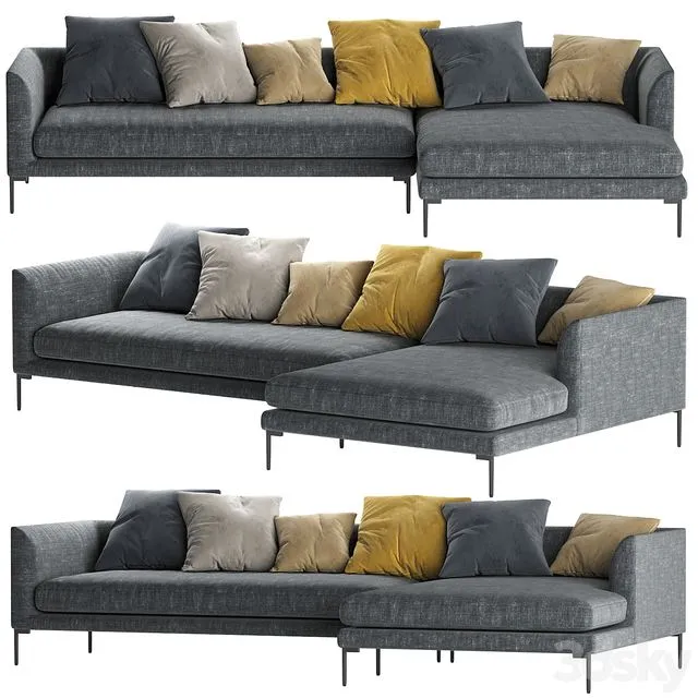 Sofa Blade by Wendelbo 3D Model