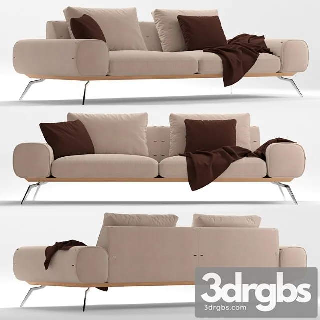 Sofa blanche linda 2 3D Model Free