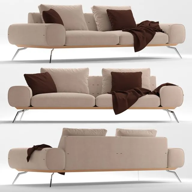 Sofa Blanche Linda 3D Model