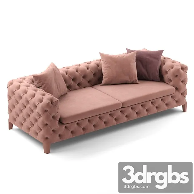 Sofa blanche raffaello 2 3D Model Free