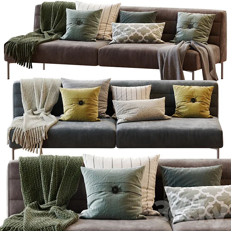 Sofa BOTERO Zanotta 3D Model Free