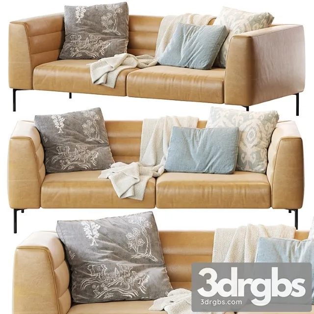 Sofa Botero Zanotta Leather 1 3D Model Free