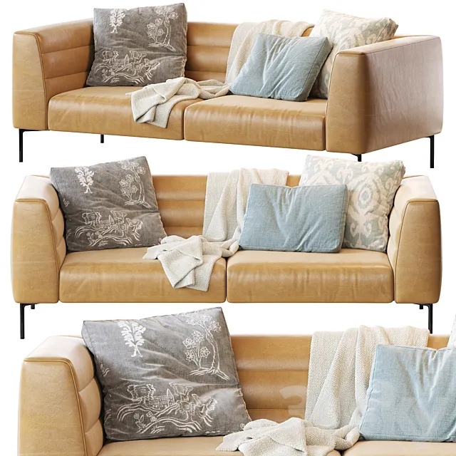 Sofa BOTERO Zanotta Leather 3DModel