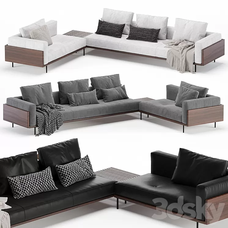 Sofa brasilia minotti 3D Model Free