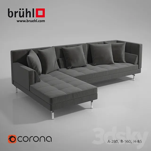 Sofa Bruhl Amber 3DModel