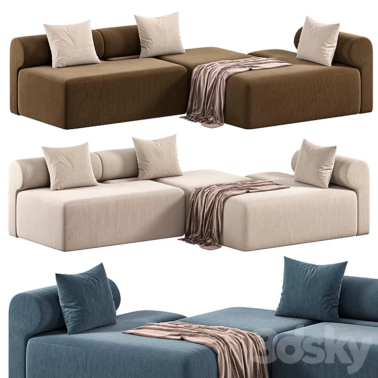 Sofa Bundle Stage 008 2 3D Model Free