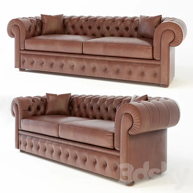 sofa Chesterfield. factory Mantellassi 1926 3DModel