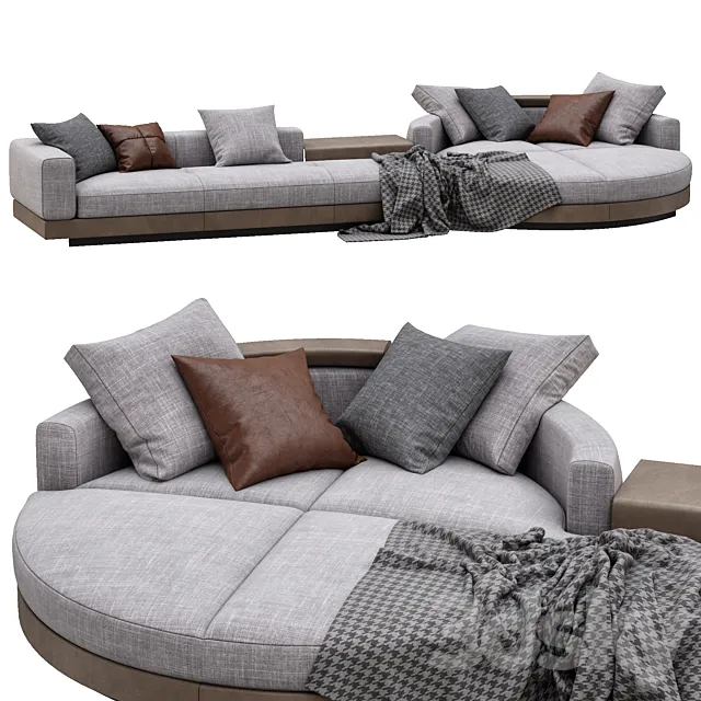 Sofa connery by minotti 3D Model